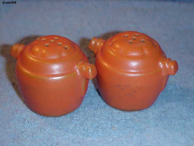 Early barrel shakers glazed persimmon.